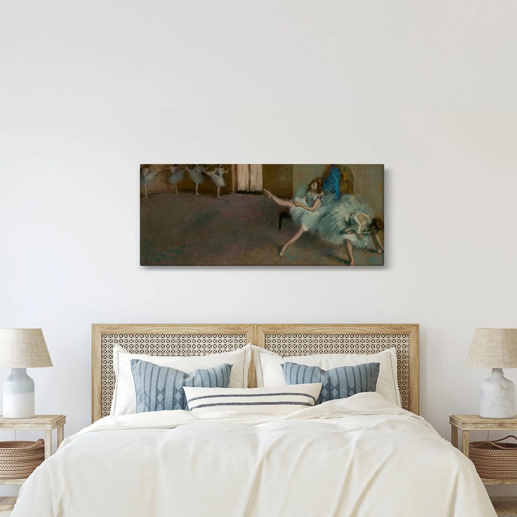 Obraz - Edgar Degas, Before the Ballet, reprodukcia (120x50 cm)
