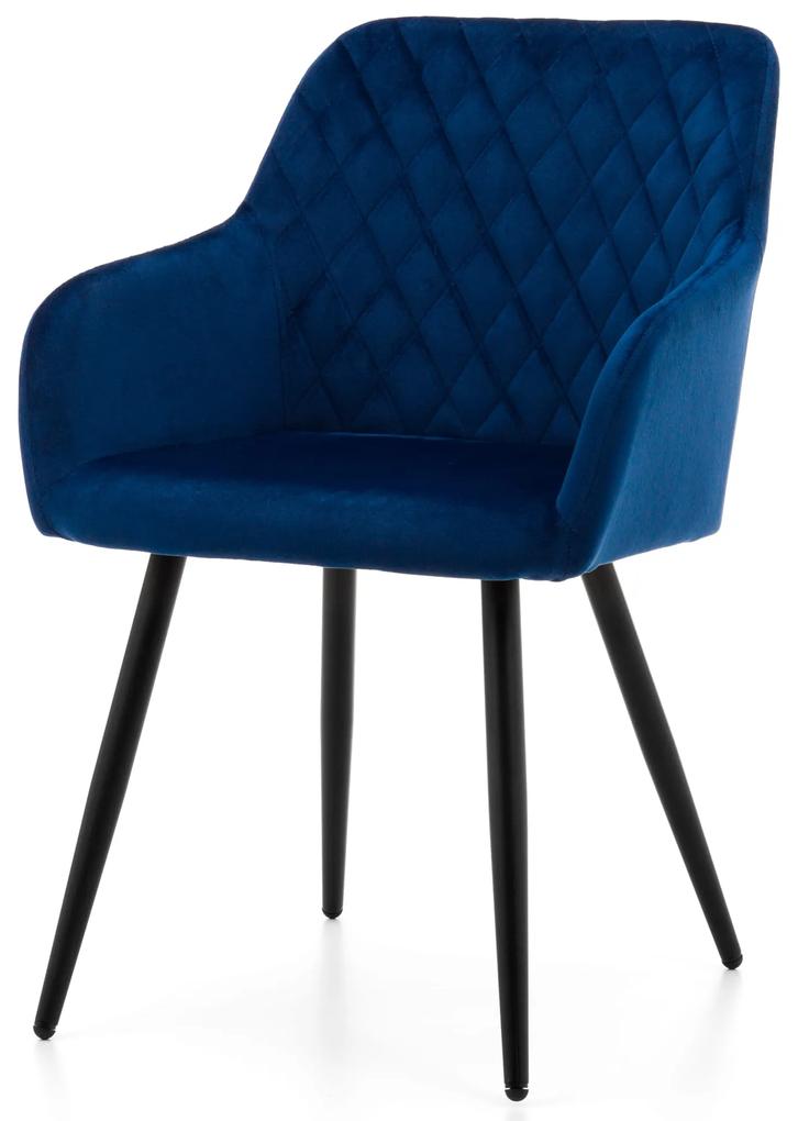 Jedálenská stolička todi velúr modrá | jaks