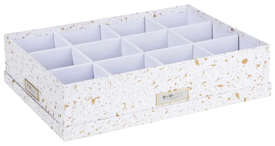 Škatuľa s priehradkami v zlato-bielej farbe Bigso Box of Sweden Jakob