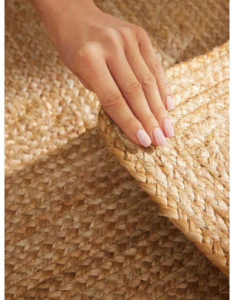 Obojstranný/ručne tkaný jutový koberec v prírodnej farbe 60x90 cm Sharmila Natural Brown – Hanse Home