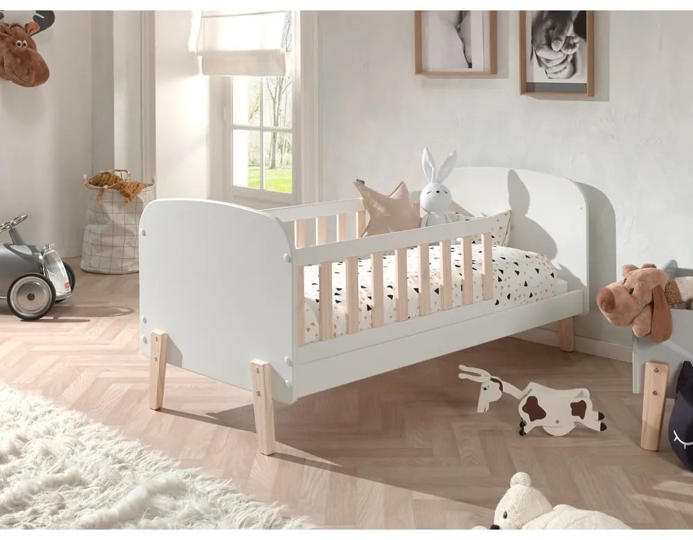 Biela detská posteľ Vipack Toddler, 70 x 140 cm