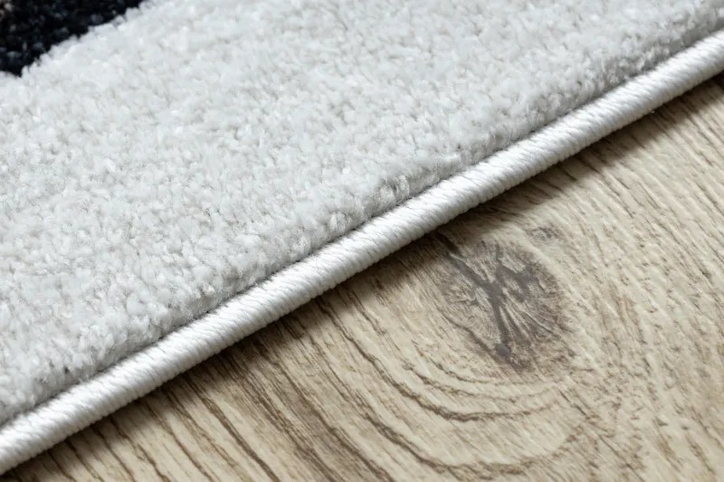 Dywany Łuszczów, Detský kusový koberec Fun Track cream, 180x270, čiernobiela, detská izba