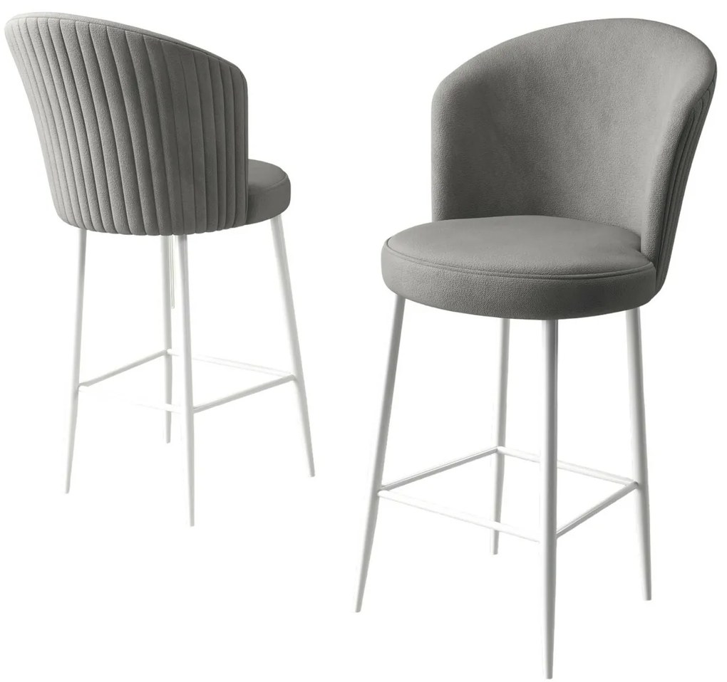 Sada barových stoličiek Fora Grey and White, 2 ks, 2 ks