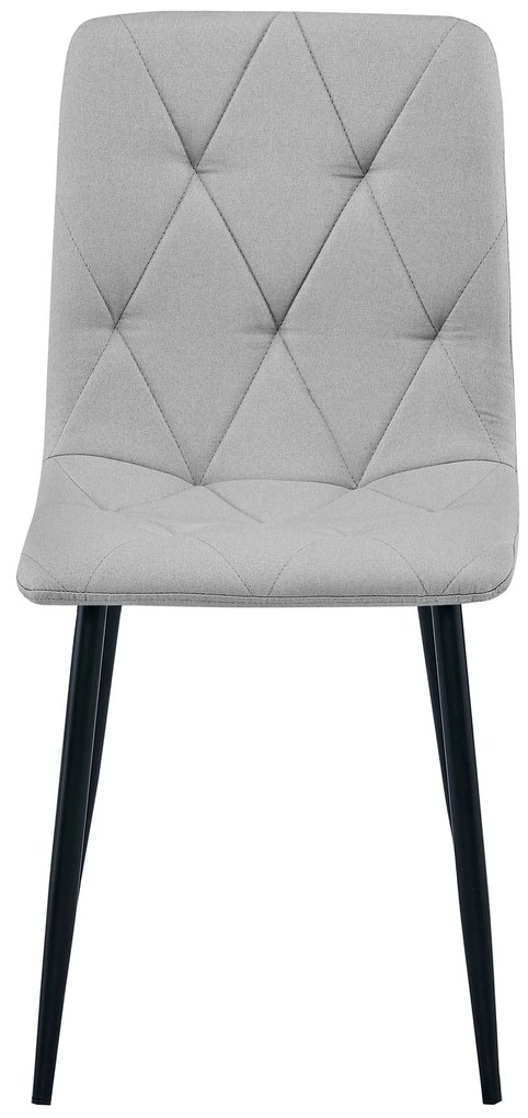 Svetlo sivá jedálenská stolička LIBRA s čiernymi nohami