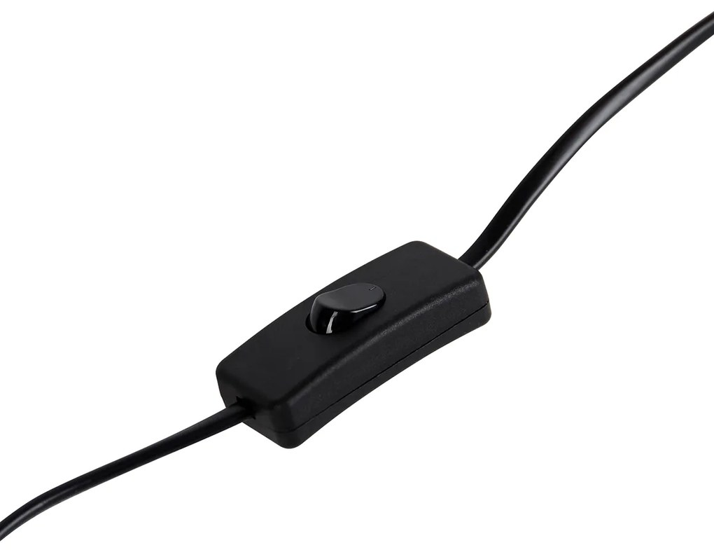 Japandi stolná lampa čierna s bielou - Madleine