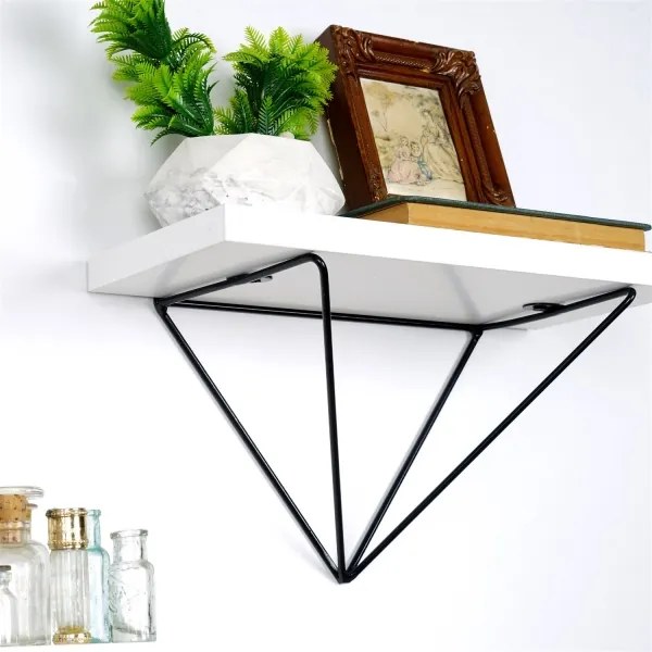 SADA 2x Nástenná polica 14x30 cm biela