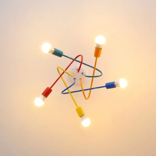 LED Detský prisadený luster OXFORD 5xE27/15W/230V