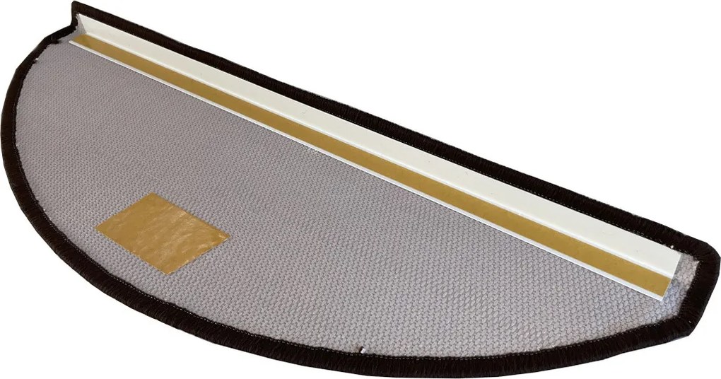 Nášľapy na schody Geneve hnedý polkruh, samolepiaci - 24x65 polkruh (rozmer vrátane ohybu) Vopi