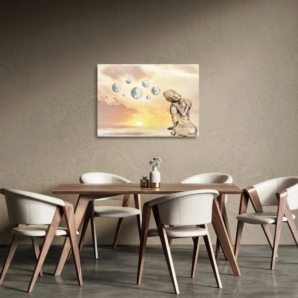 Sklenený obraz - Čas meditácie (70x50 cm)