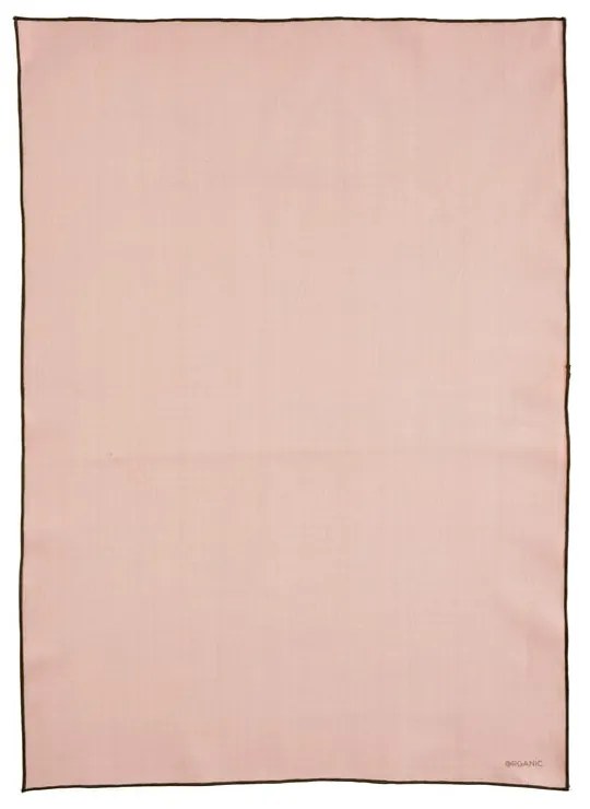 Ružová bavlnená kuchynská utierka Södahl Organic, 80 x 55 cm