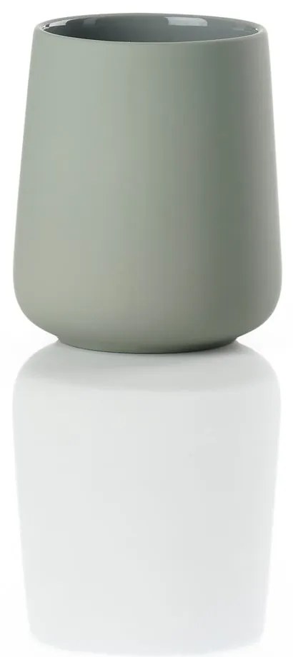 Zelený pohárik z kameniny na zubné kefky Zone Nova One