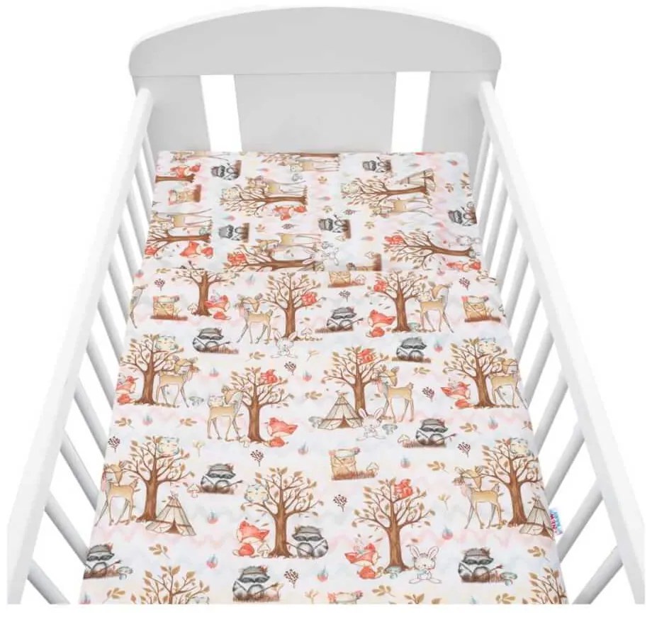 2-dielné posteľné obliečky 100/135 cm lesný príbeh