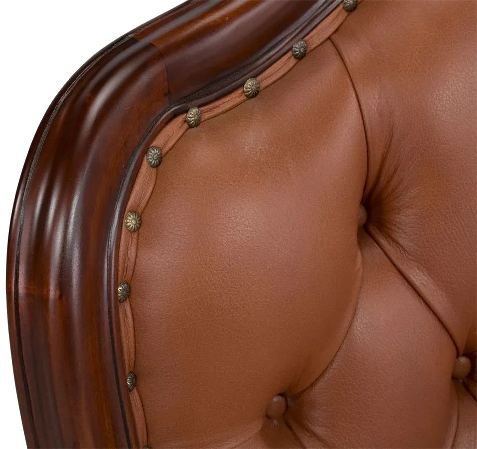 furniture-nabytek.cz - Masívne kancelárske kreslo Cambridge II z mahagónu, lakované, hnedé
