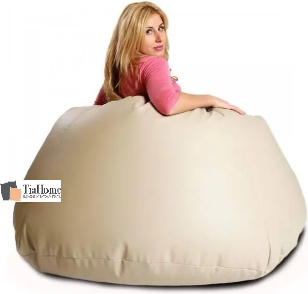Sedací vak guľa Maxi ekokoža - limetková