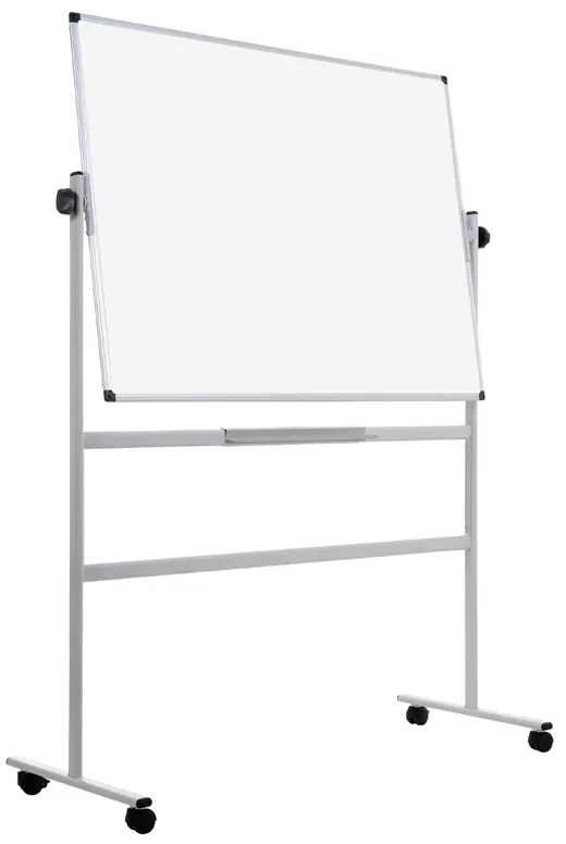 Bi-Office Mobilná otočná obojstranná biela popisovacia tabuľa, magnetická, 1200 x 900 mm