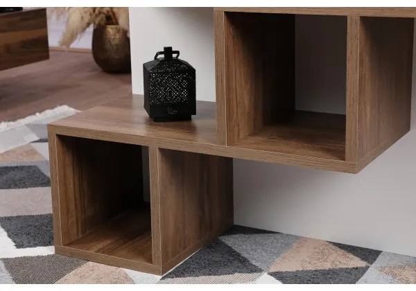 Konferenčný stolík DILAY 52x100 cm hnedá/biela