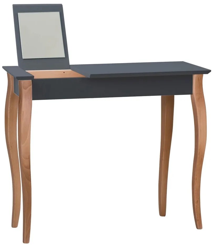 Grafitovosivý toaletný stolík so zrkadlom Ragaba Dressing Table, dĺžka 105 cm