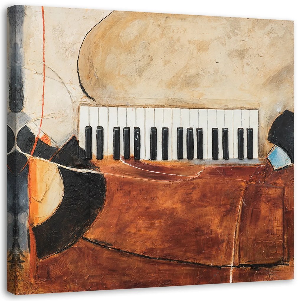 Gario Obraz na plátne Abstraktné klávesy klavíra Rozmery: 40 x 40 cm