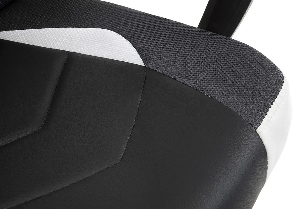 Otočné herné kreslo FERO II čierno-biele
