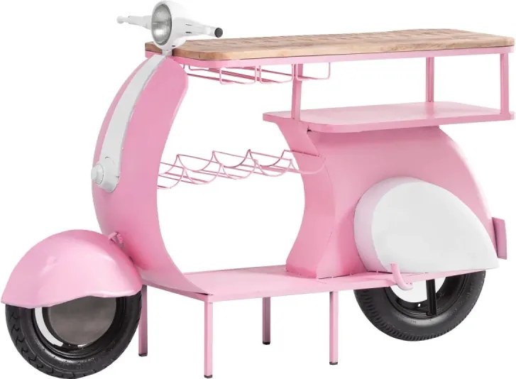 furniture-nabytek.cz - Lakovaný barový pult Scooter Nova Pink z kovu, ružová – 160×50×87 cm