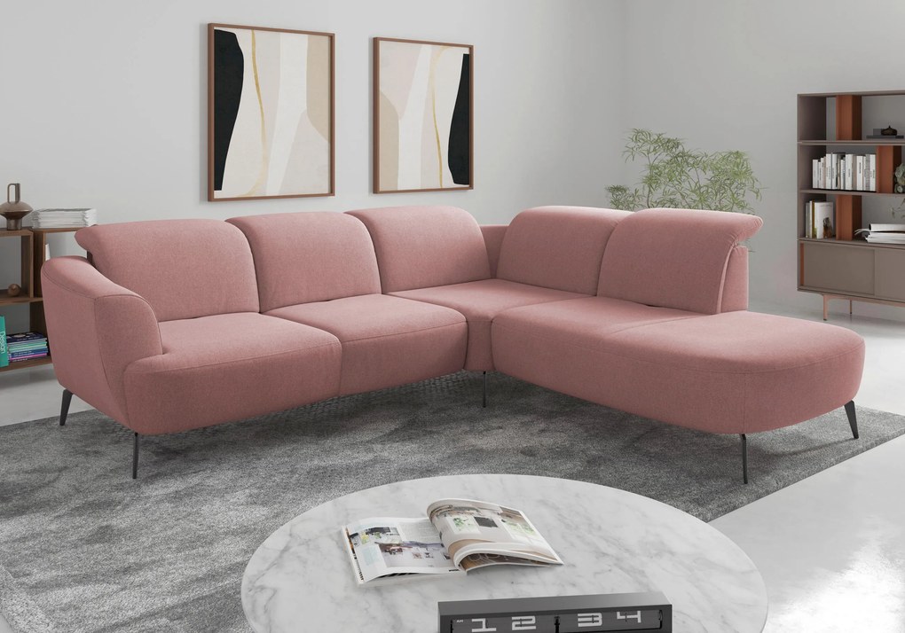 XXXLutz ROHOVÁ SEDAČKA, textil, staroružová Sit & More - Sedačky - 00014401852L