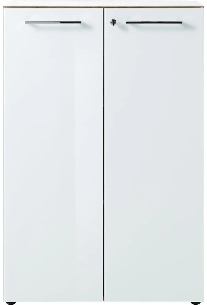 Biela prírodná skrinka v dekore duba 80x120 cm Monteria - Germania