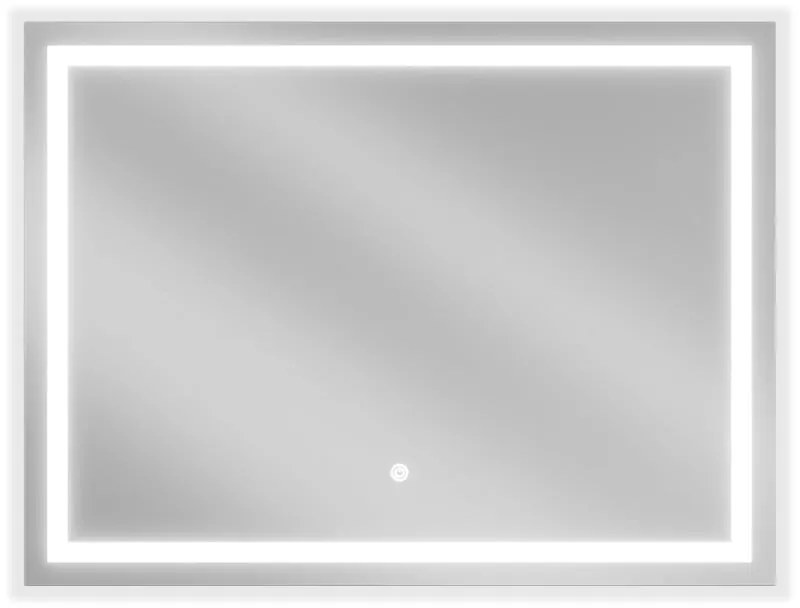 Mexen Miko, LED kúpeľňové zrkadlo s podsvietením 80 x 60 cm, 6000K, ochrana proti zahmlievaniu, 9819-080-060-611-00