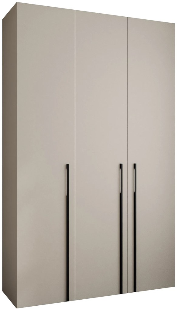 Šatníková skriňa 150 cm Carmela 40-3 (kašmír + čierna). Akcia -20%. Vlastná spoľahlivá doprava až k Vám domov. 1126611