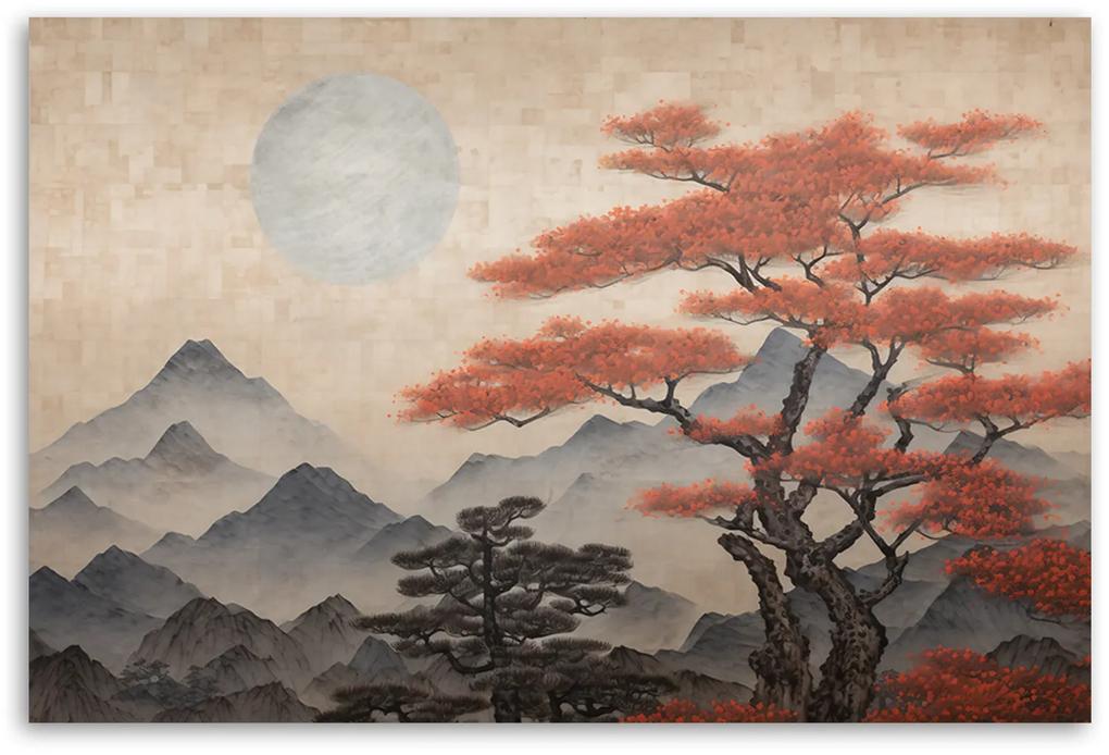 Gario Obraz na plátne Japonská horská krajina Rozmery: 60 x 40 cm