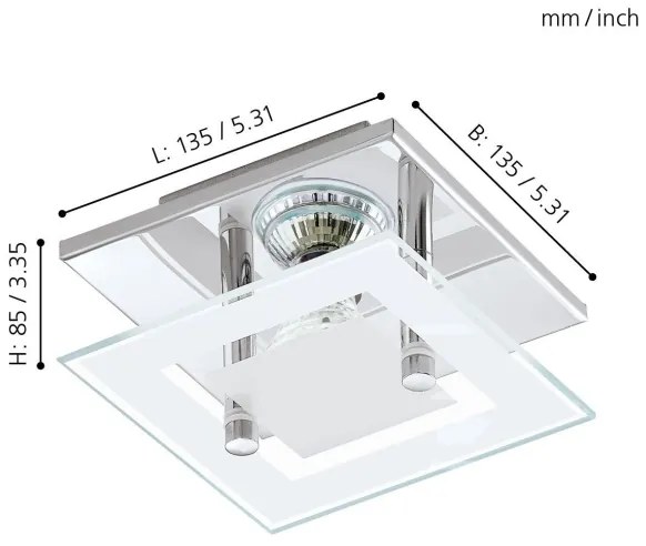 Eglo 94224 - LED stropné svietidlo ALMANA 1xGU10-LED/3W/230V