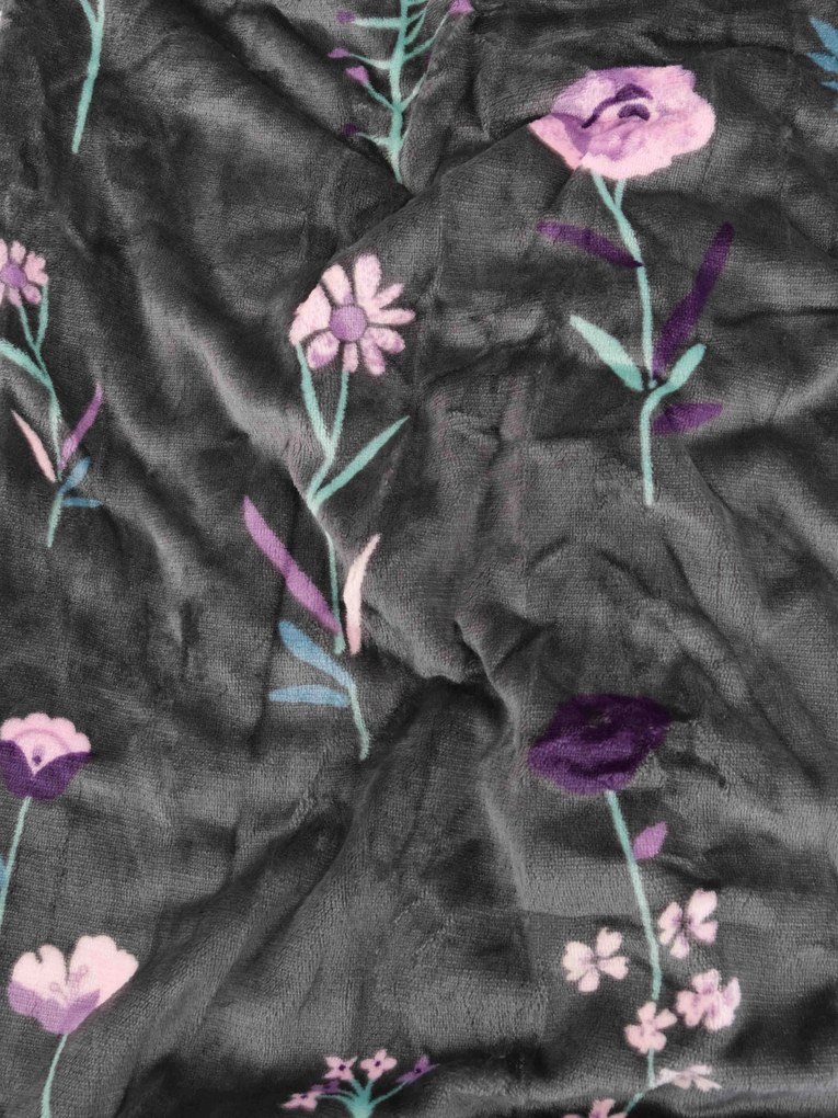 Predĺžené obliečky mikroplyš Exclusive – Vlčie maky tmavo sivá