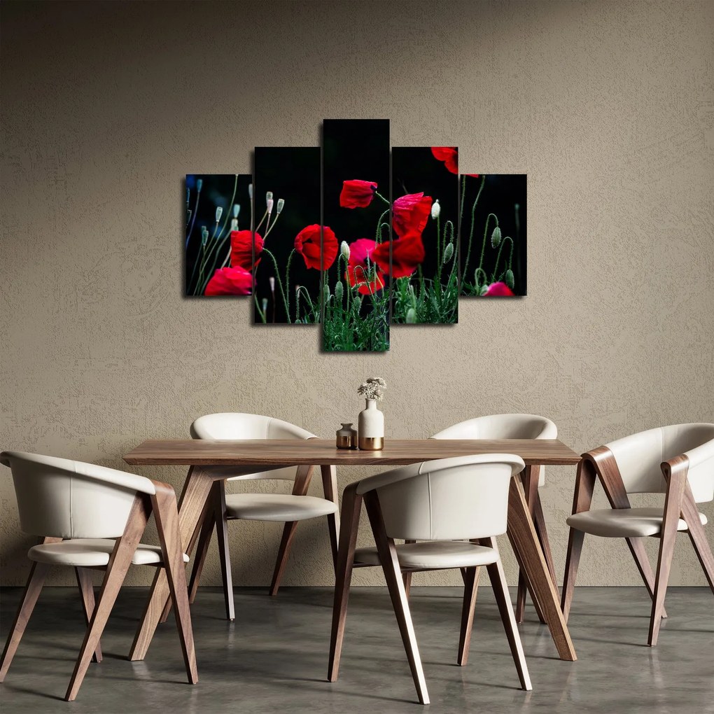 Obraz - Tanec vlčích makov (150x105 cm)