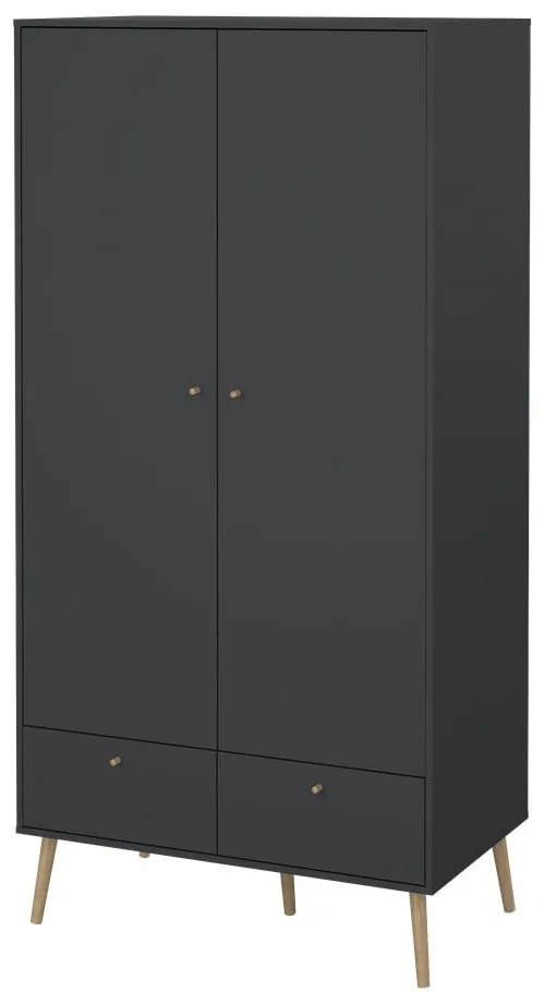 Antracitová šatníková skriňa 99x200 cm Bodo – Tvilum