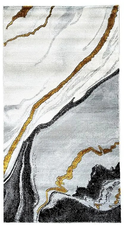 Koberec Frisee Diamond 1,6/2,3 A0050 čierna/zlatá