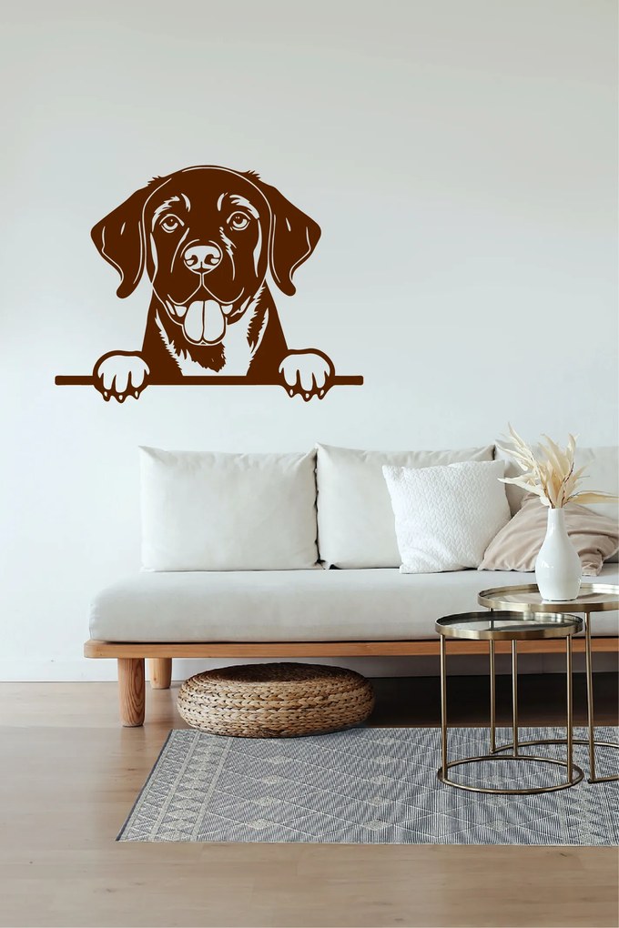 Veselá Stena Samolepka Labradorský retriever Farba: zelená, Veľkosť: 100 x 77 cm
