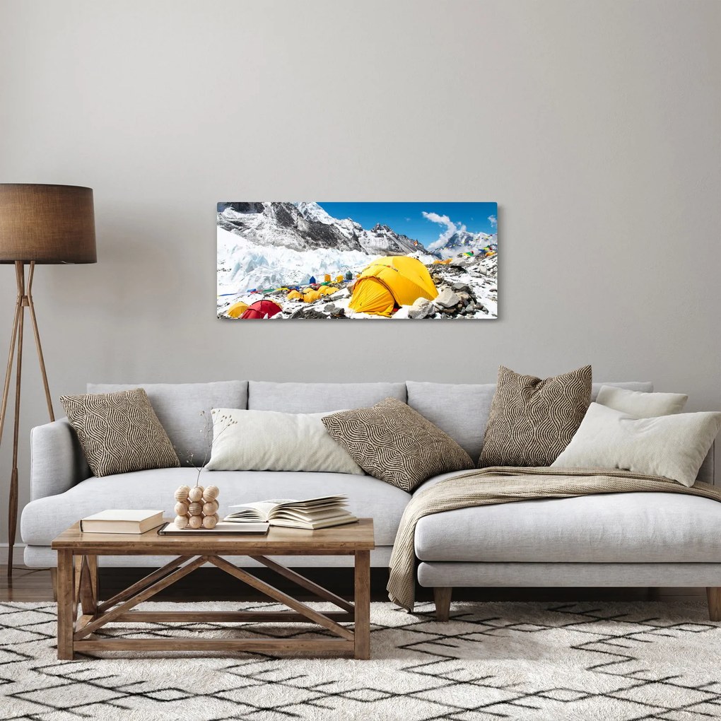 Obraz - Kempovanie v horách (120x50 cm)