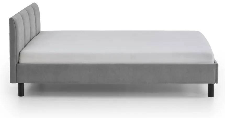 Sivá čalúnená dvojlôžková posteľ bez roštu 140x200 cm Joker – Meise Möbel