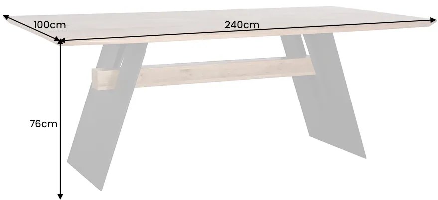 Dizajnový jedálenský stôl Galeno II 240 cm divý dub