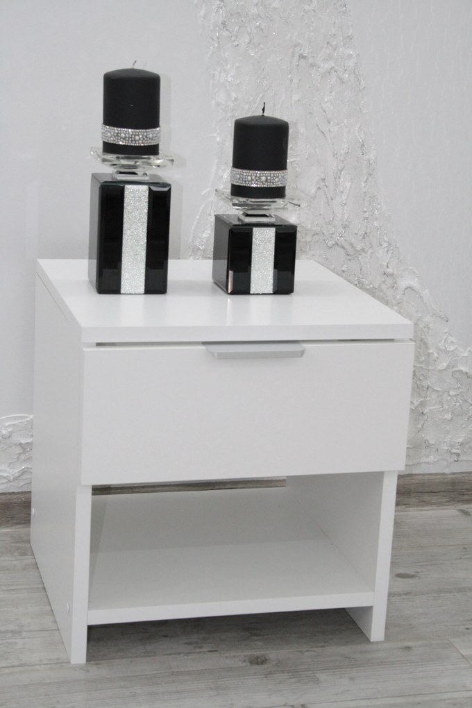 AKCIA Nočný stolík HAVANA biely II. akosť