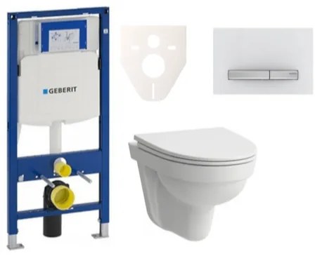 Cenovo zvýhodnený závesný WC set Geberit do ľahkých stien / predstenová montáž + WC Laufen Laufen Pro Nordic SIKOGES3H8, 1 ks