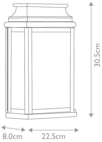 Elstead - Vonkajšie nástenné svietidlo ST MARTINS 1xE27/100W/230V IP44 bronz