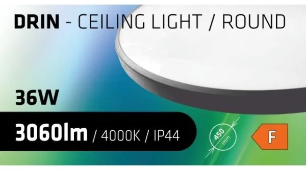 LED Kúpeľňové stropné svietidlo CIRCLE LED/36W/230V 4000K pr. 45 cm IP44 čierna