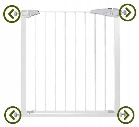 SPRINGOS Detská zábrana nastaviteľná 76-106 cm SPRINGOS BabyLock biela