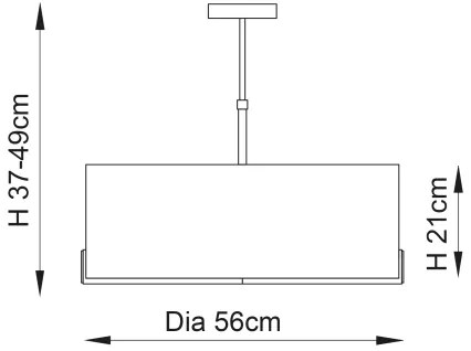 Endon 72635 - Luster na tyči HAYFIELD 3xE27/40W/230V matný chróm/šedá