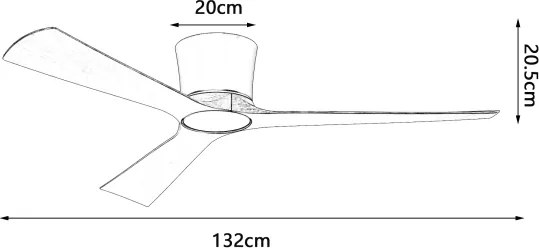 ZEVENTI - LED stropný ventilátor AUREX LED/24W/230V Wi-Fi Tuya čierna/orech + diaľkový ovládač