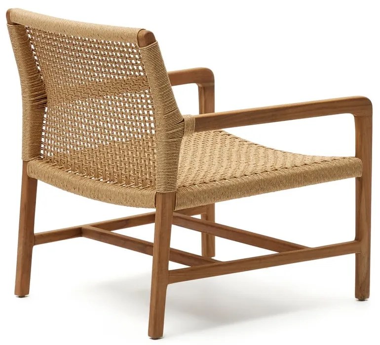 Drevené záhradné kreslo v prírodnej farbe Sabolla - Kave Home