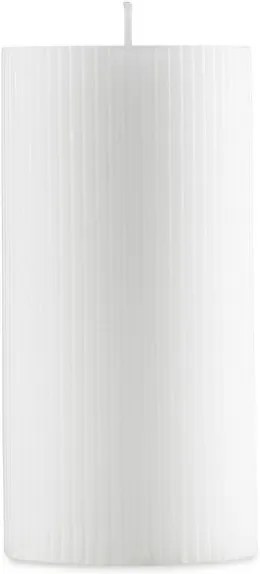 Normann Copenhagen Sviečka Grooved Block Candle, white