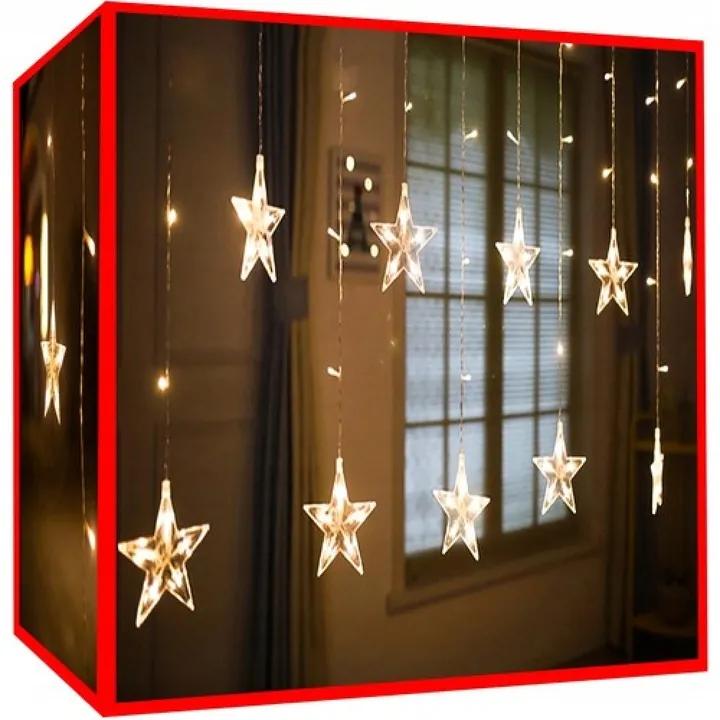 Vianočné osvetlenie - hviezdy 108 LED | teplá biela
