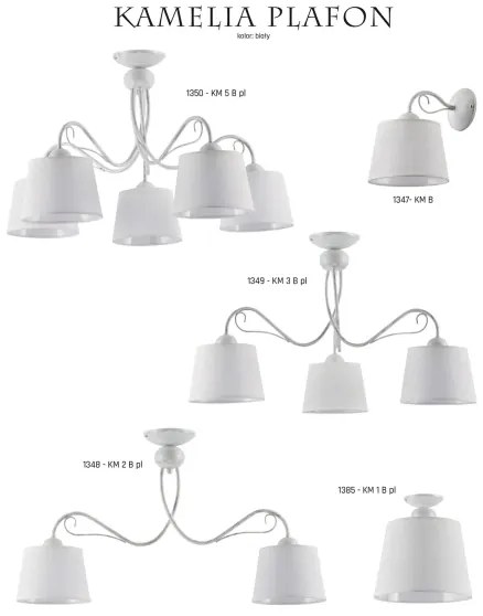 Jupiter 1347 - KM K B - Nástenné svietidlo KAMELIA 1xE27/60W/230V