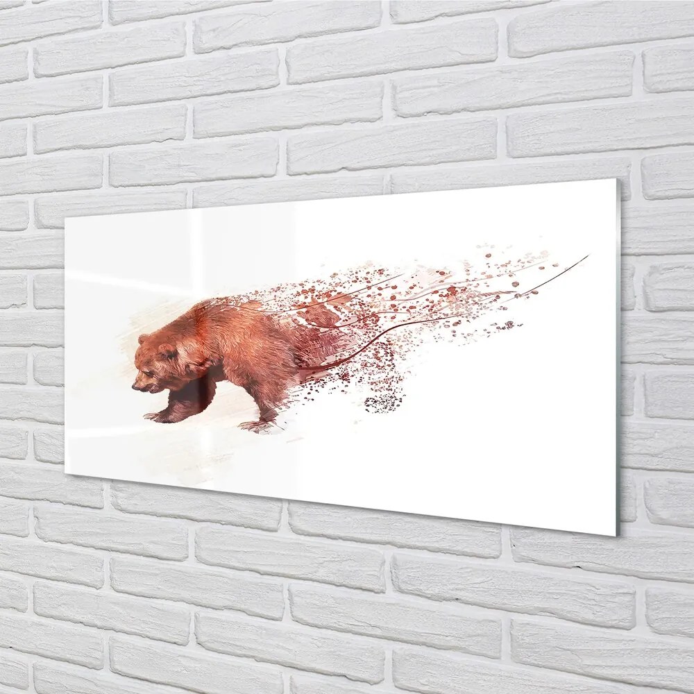 Obraz na skle medveď 100x50 cm